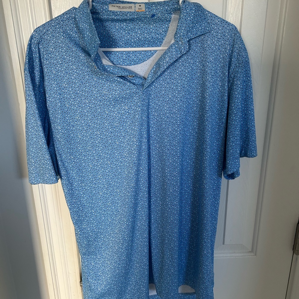 Peter Millar Light Blue Casual Button Down Shirt